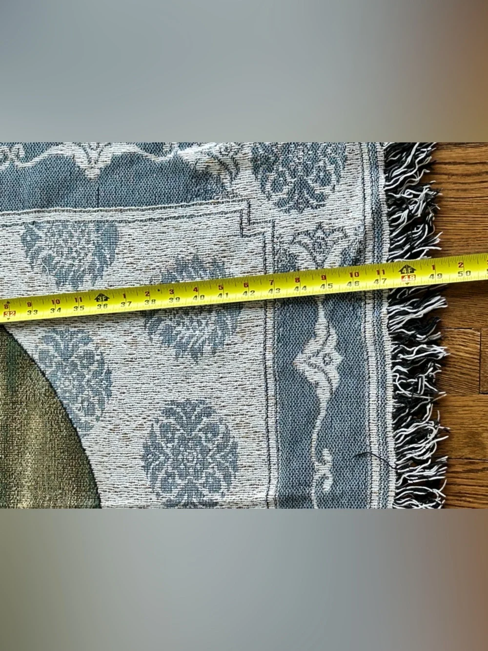 Vintage Woven Tapestry Throw Blanket Watermill Countryside Farmhouse 68x48
